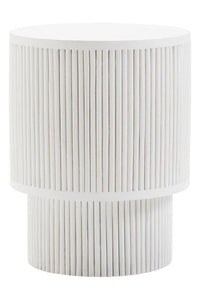 Walsa Whitewash Mango Wood Ridge Detail Side Table