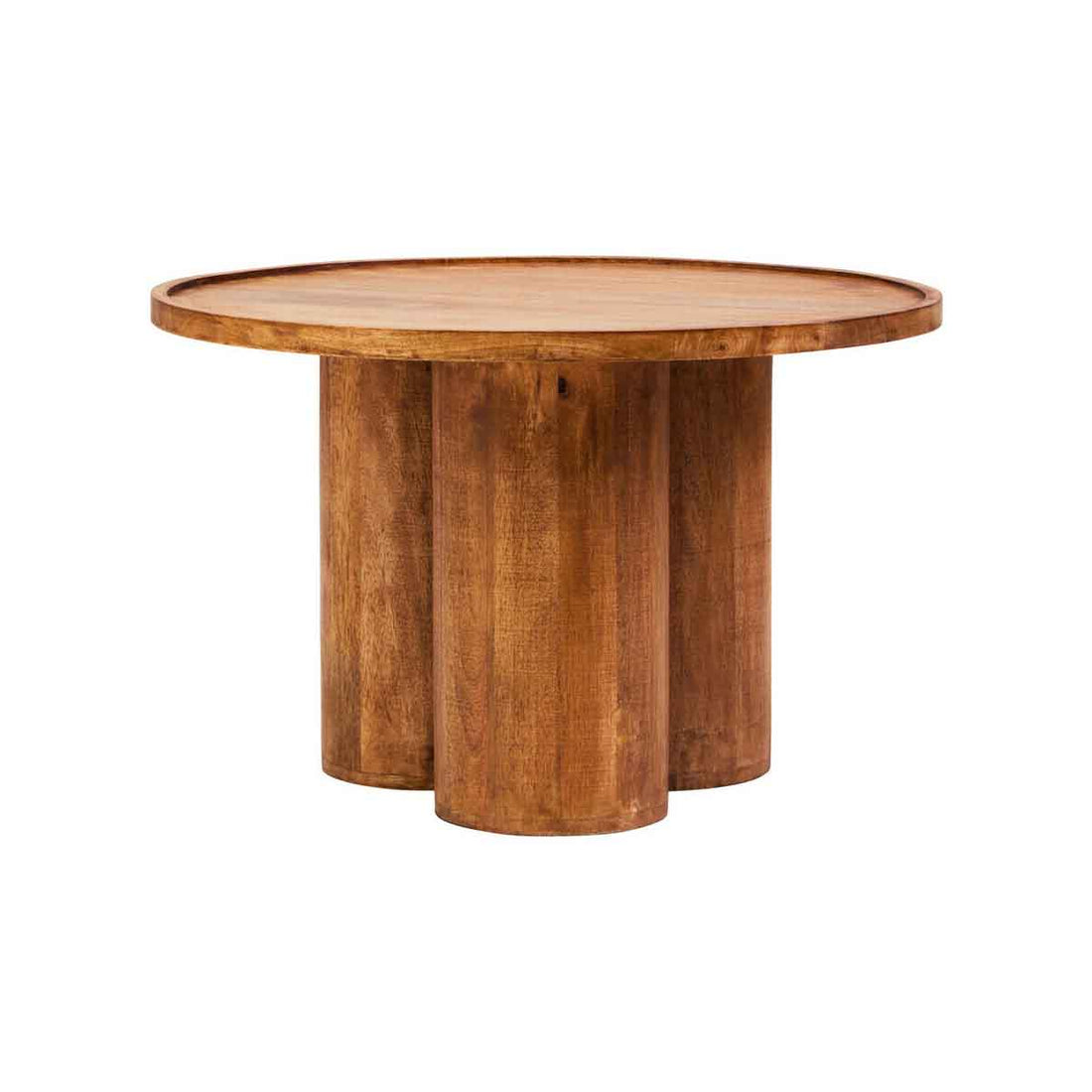 Walsa Natural Mango Wood Column Detail Coffee Table