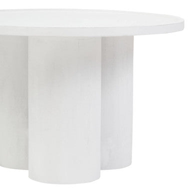 Walsa Whitewash Mango Wood Column Detail Coffee Table