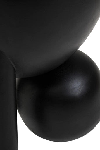 Walsa Black Finish Mango Wood Ball Detail Side Table