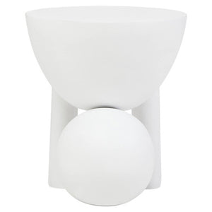 Walsa Whitewash Mango Wood Ball Detail Side Table