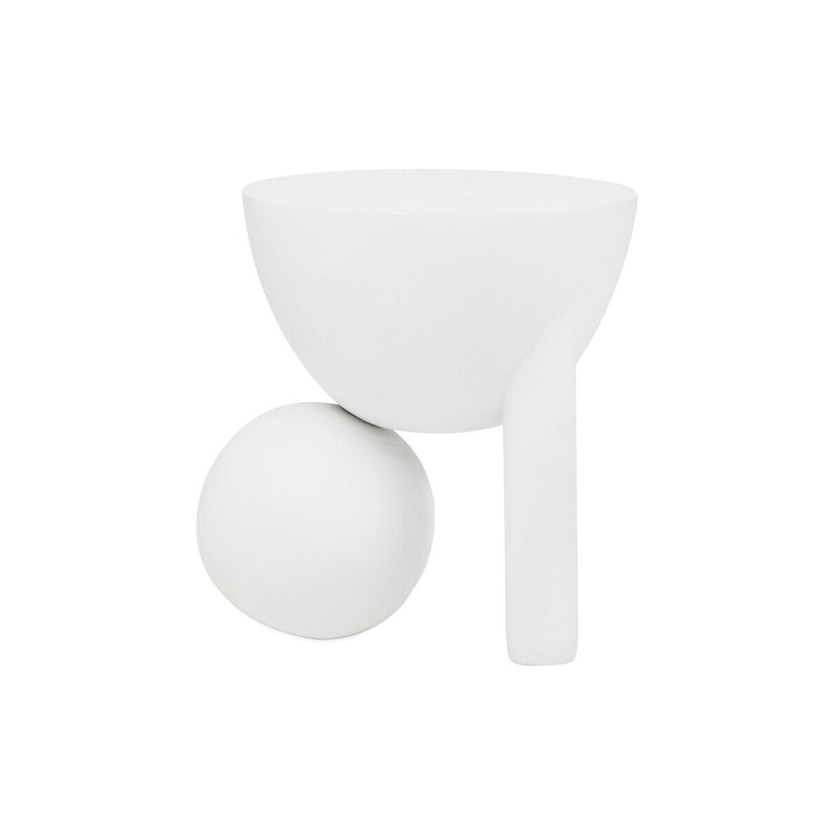 Walsa Whitewash Mango Wood Ball Detail Side Table