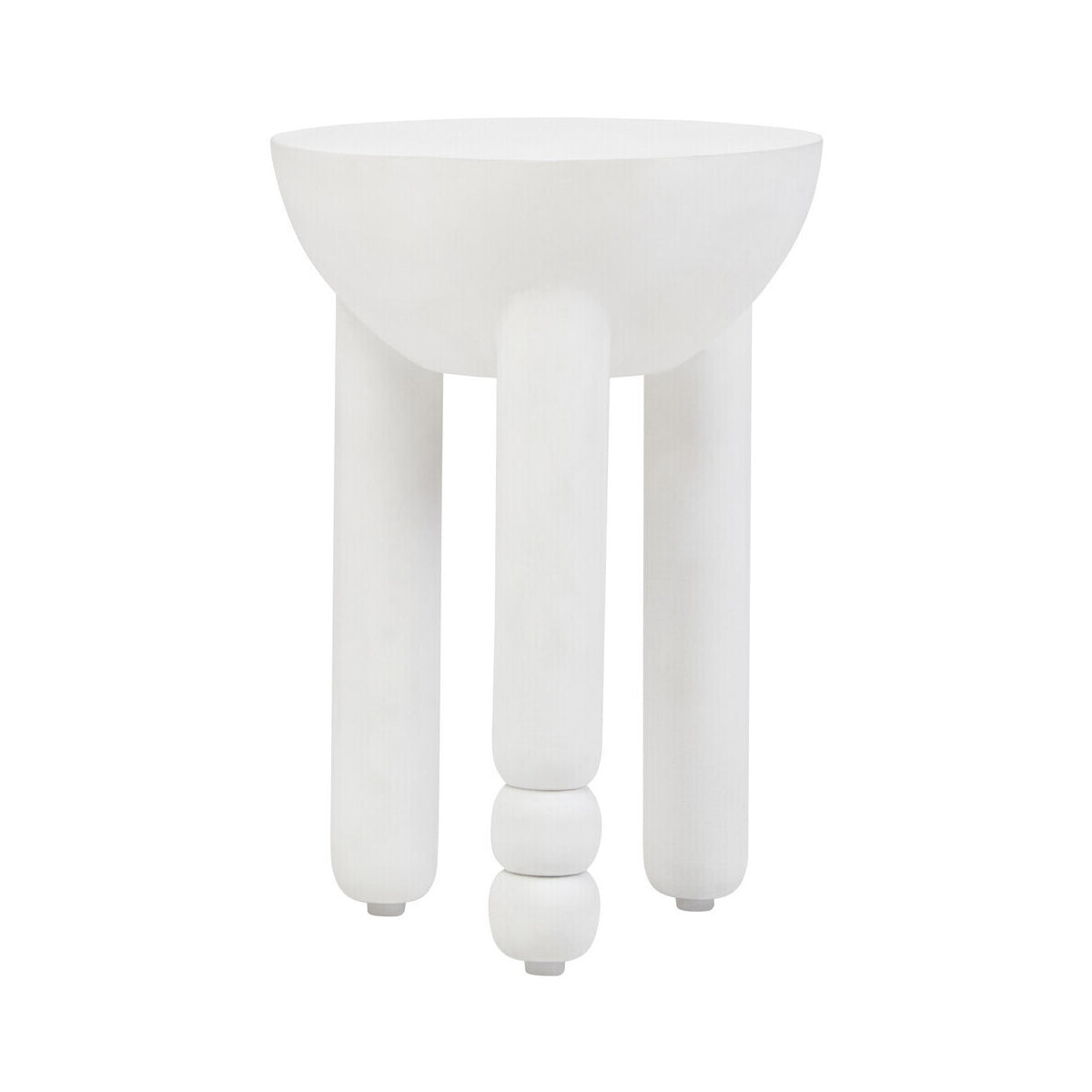 Walsa Whitewash Mango Wood Column Detail Round Side Table