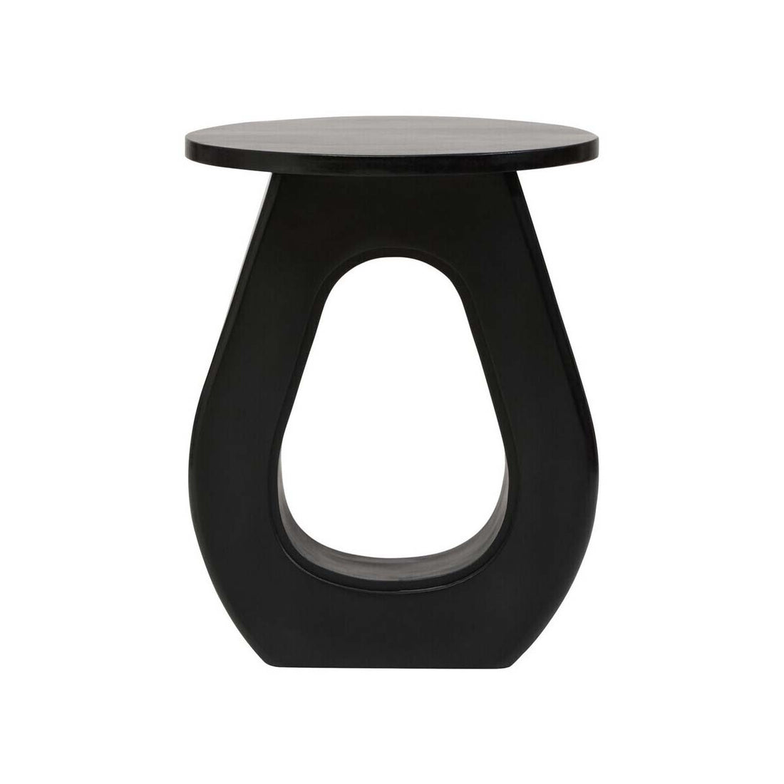 Walsa Black Finish Mango Wood Accent Table