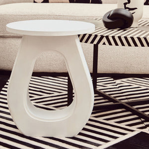 Walsa Whitewash Mango Wood Accent Table