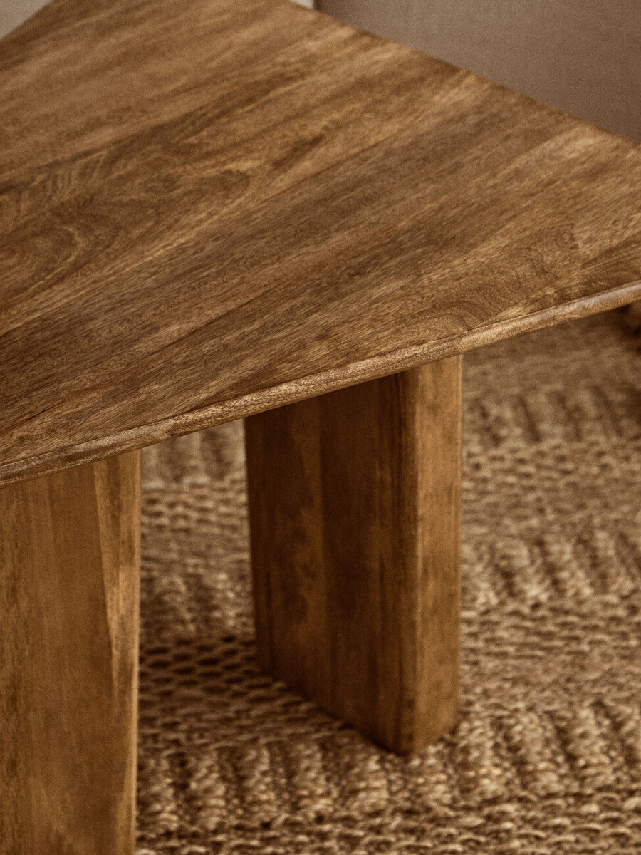 Walsa Natural Finish Mango Wood Coffee Table