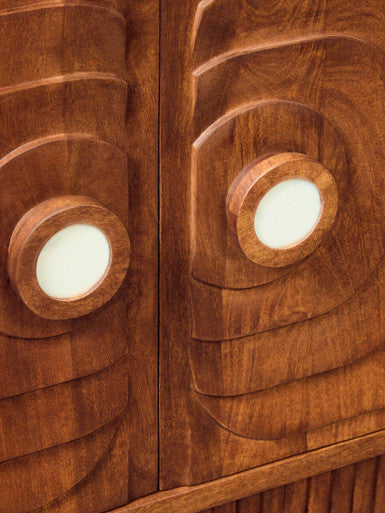 Sangar Two Door Mango Wood Carved Sideboard