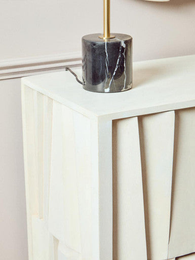 Sita Two Door Whitewash Mango Wood Abstract Cabinet - Image 9