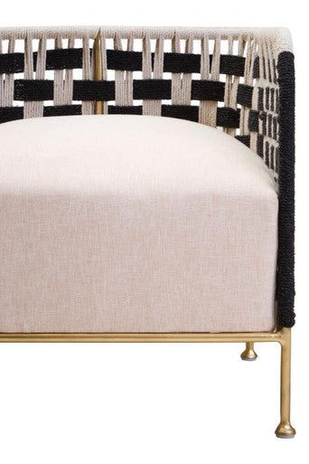 Satna Black And White Jute Chair