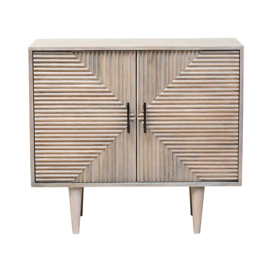 Satna Jute Black And White Design Mango Wood Sideboard