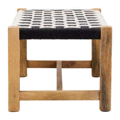 Satna Black And White Jute Bench - Image 5