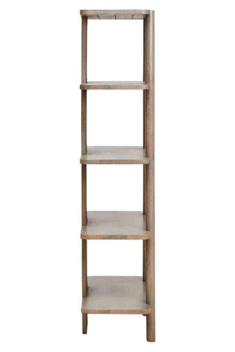 Torello 5 Tier Grey Mango Wood Shelf Unit