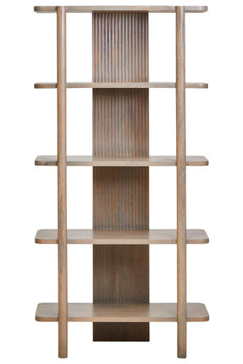 Torello 5 Tier Grey Mango Wood Shelf Unit