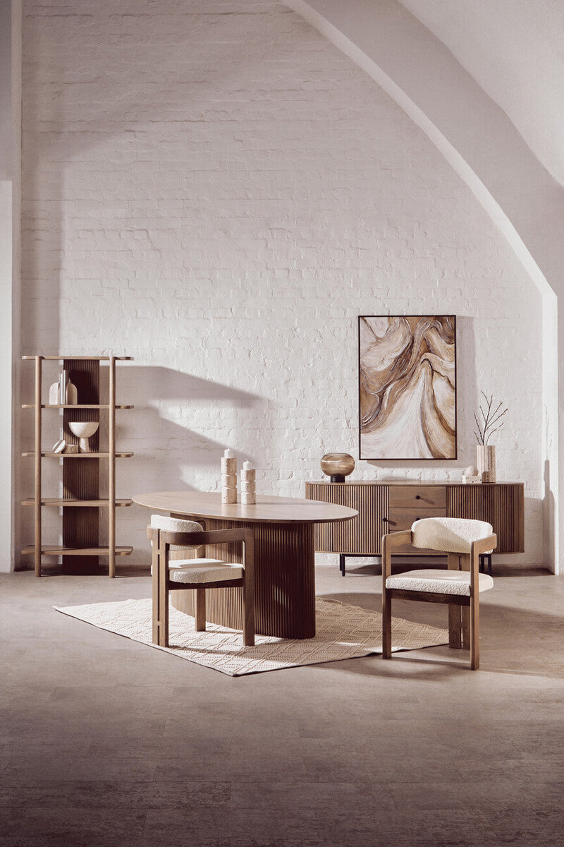 Torello Five Tier Grey Mango Wood Shelf Unit
