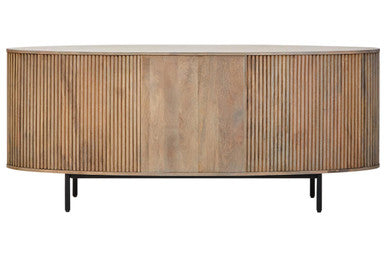 Torello Two Door Three Drawer Grey Mango Wood Sideboard - Image 8