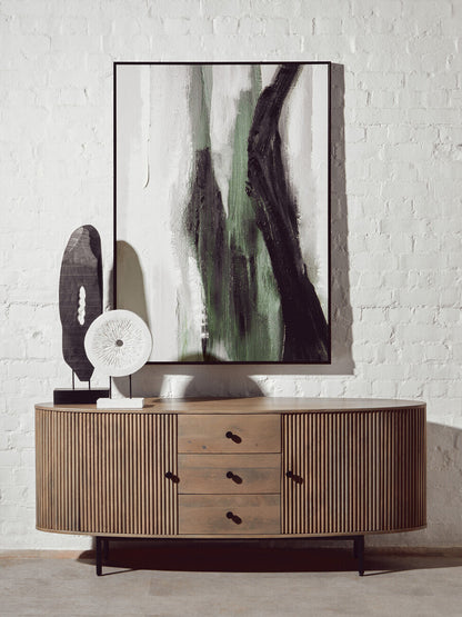 Torello Two Door Three Drawer Grey Mango Wood Sideboard