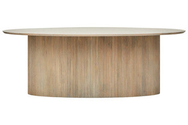 Torello Grey Mango Wood Oval Dining Table - Image 7