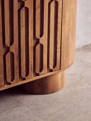 Torcino Two Door Brown Mango Wood Cabinet - Image 8