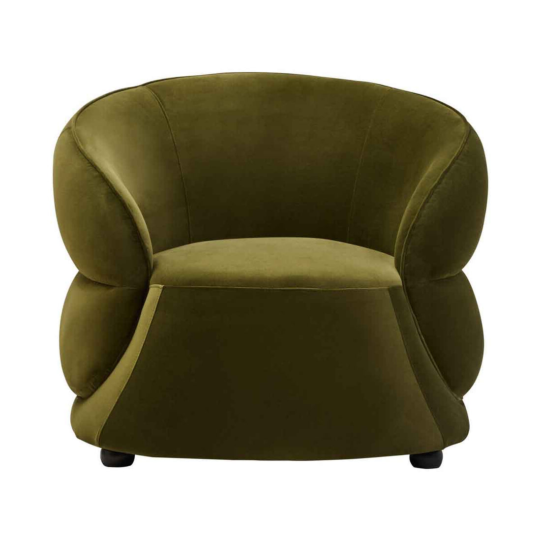 Darla Curve Forest Green Velvet Chair