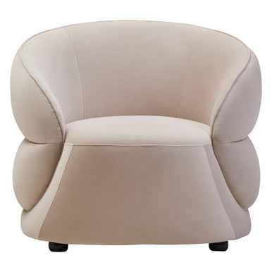 Beige armchair on a white background