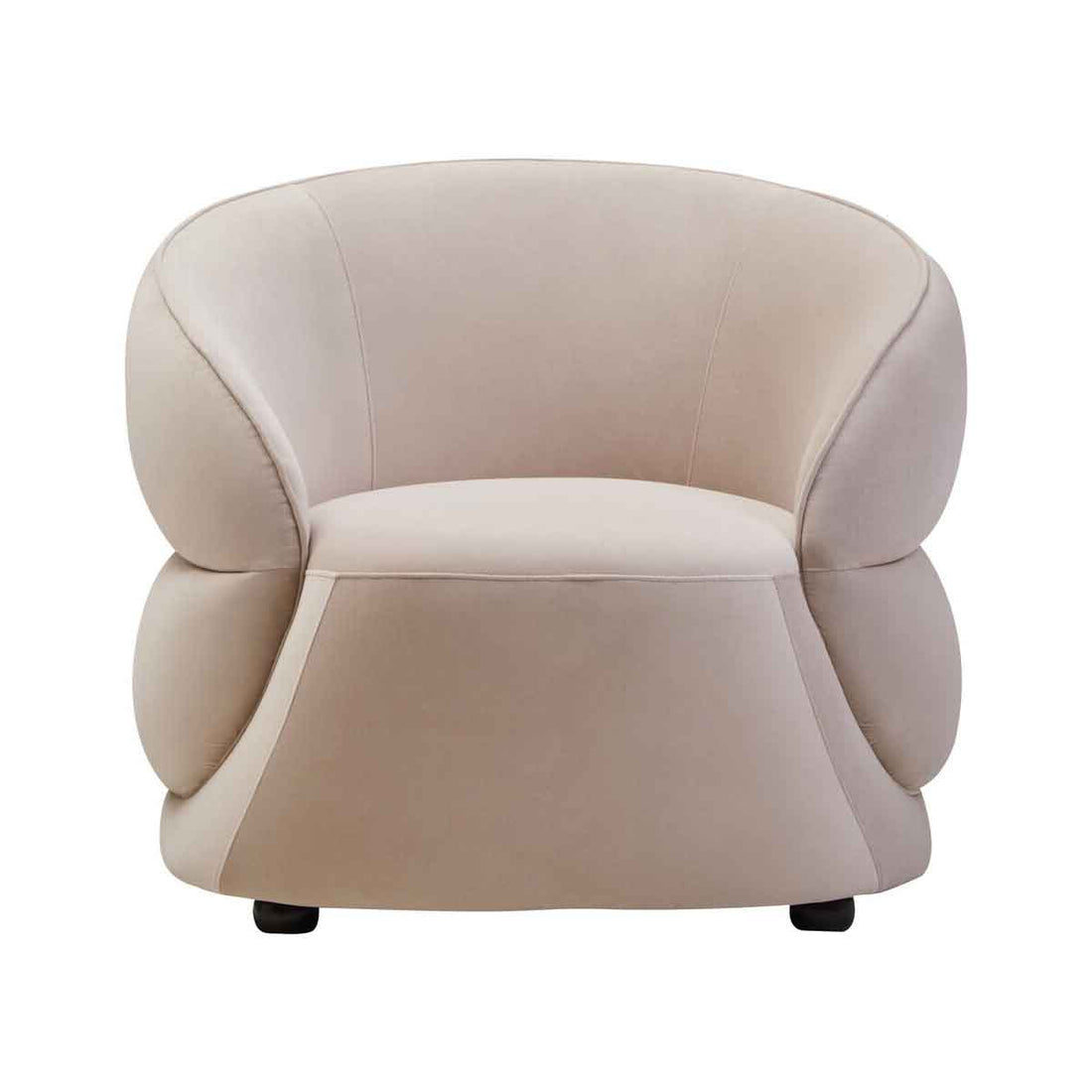 Darla Curve Stone Velvet Chair