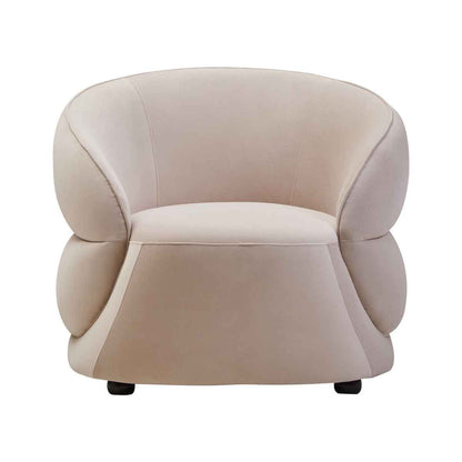 Darla Curve Stone Velvet Chair