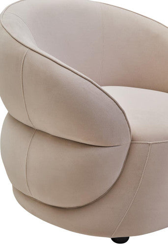 Darla Curve Stone Velvet Chair