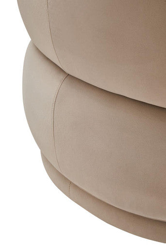 Darla Curve Stone Velvet Chair