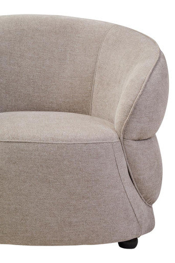 Daphne Taupe Chenille Curved Chair - Image 6