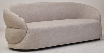 Daphne Curve Chenille Effect Taupe Three Seater Sofa