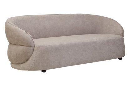 Daphne Curve Chenille Effect Taupe Three Seater Sofa
