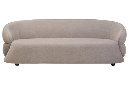 Daphne Curve Chenille Effect Taupe Three Seater Sofa