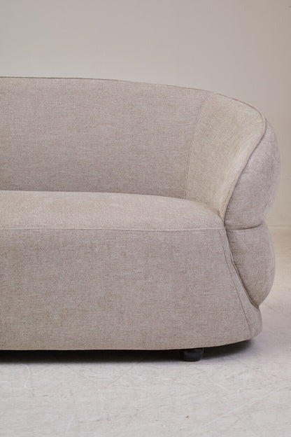 Daphne Curve Chenille Effect Taupe Three Seater Sofa