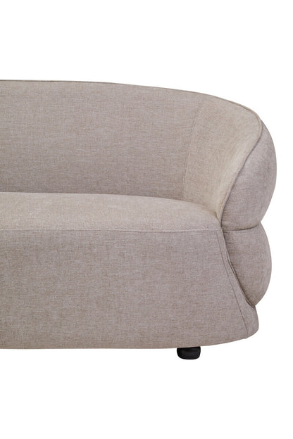 Daphne Curve Chenille Effect Taupe Three Seater Sofa