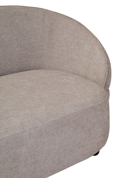 Daphne Curve Chenille Effect Taupe Three Seater Sofa