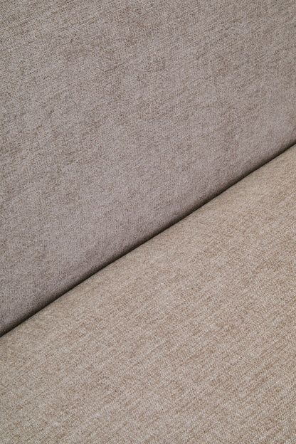 Daphne Curve Chenille Effect Taupe Three Seater Sofa