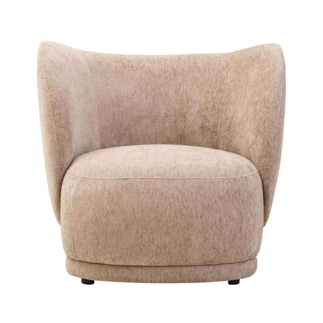 Delray Textured Chenille Effect Deep Stone Curve Chair