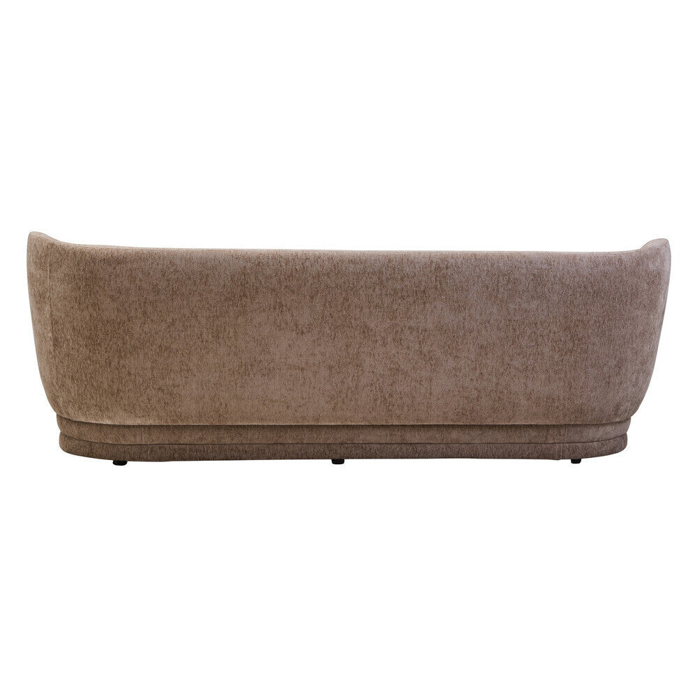 3 Seater Deep Stone Chenille Curved Sofa, Delray - Image 6