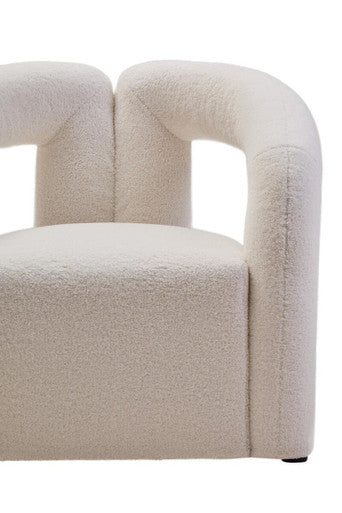 Davina Ivory Boucle Statement Chair - Image 6