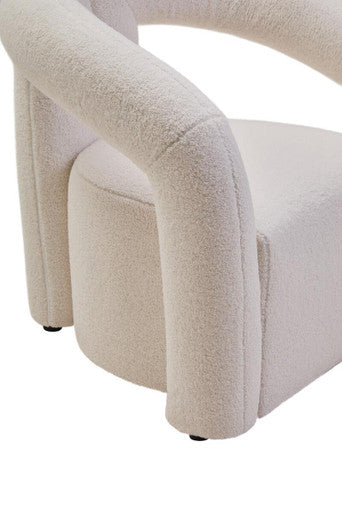 Davina Ivory Boucle Statement Chair - Image 7