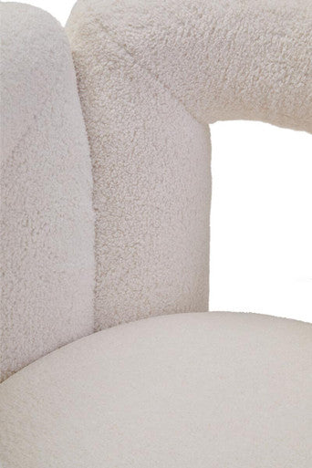 Davina Ivory Boucle Statement Chair - Image 8