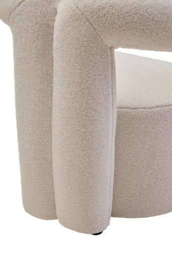 Davina Ivory Boucle Statement Chair - Image 9