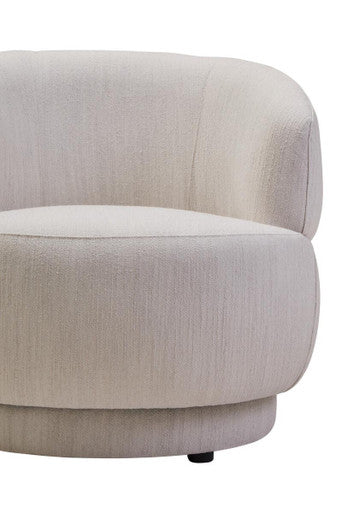 Dale Ivory Linen Curved Chair - Image 6