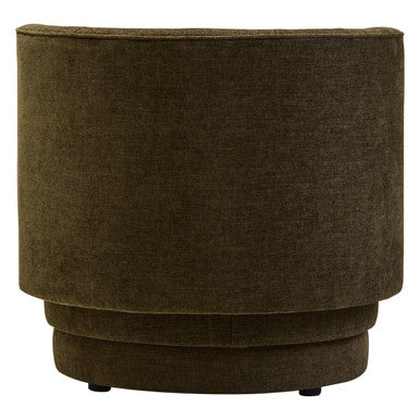 Drake Forest Green Chenille Curved Chair - Image 5