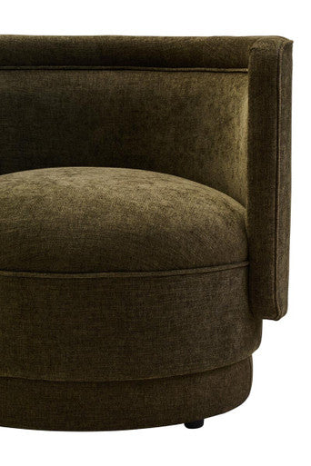 Drake Forest Green Chenille Curved Chair - Image 6