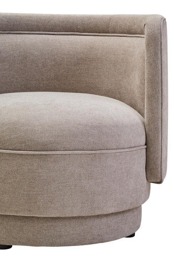 Drake Taupe Chenille Curved Chair - Image 5