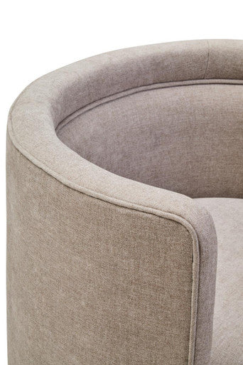 Drake Taupe Chenille Curved Chair - Image 7