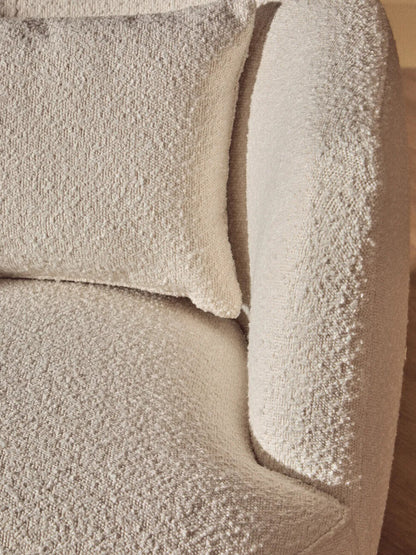 Bruge Textured Cream Curved Chair