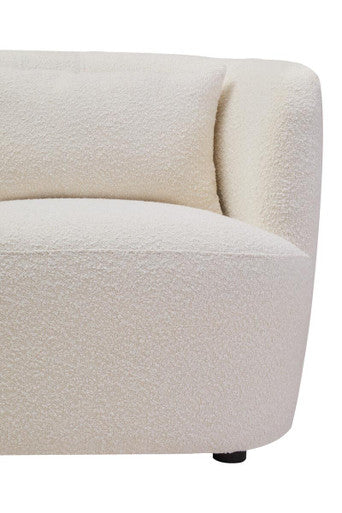 Bruge Textured Cream Curved Chair - Image 5
