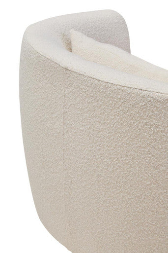 Bruge Textured Cream Curved Chair - Image 8